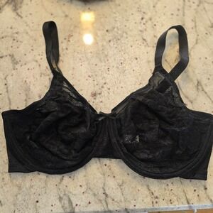 Black underwire lacey bra 38DD HSIA‎ BRAND